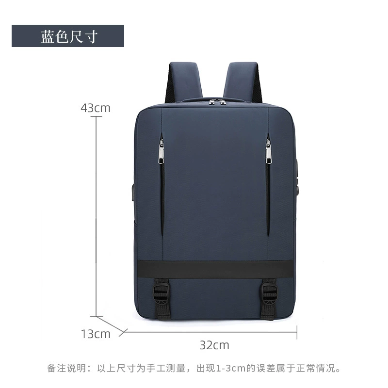 Capacious laptop, backpack, travel bag, school bag, business version