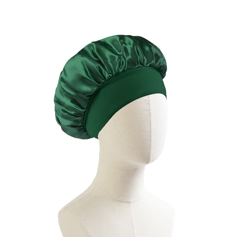 Gorro de Noche de Satén para Mujer con Borde Ancho para Dormir y Cuidado del Cabello image 30