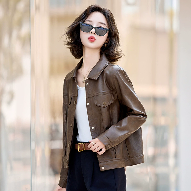 Осенняя модная куртка из PU для подростков, бренд , цвета Stuck/Black/Red, размеры M-2XL
