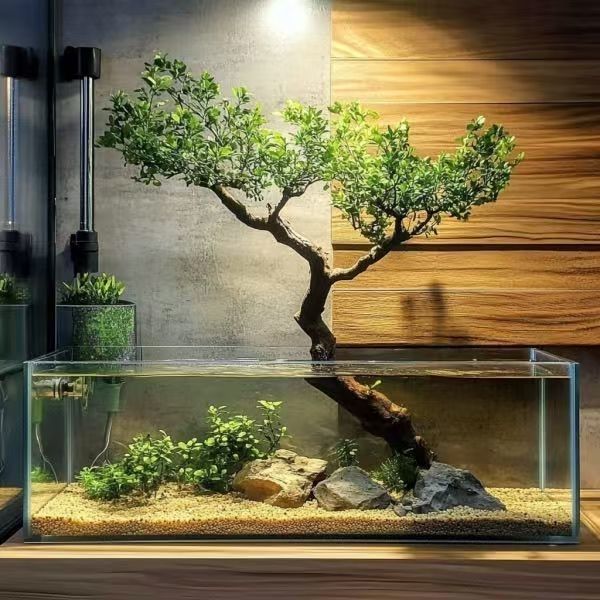 水杨梅水培鱼缸造景增氧绿植四季常青包活树苗1年包活南方物老桩