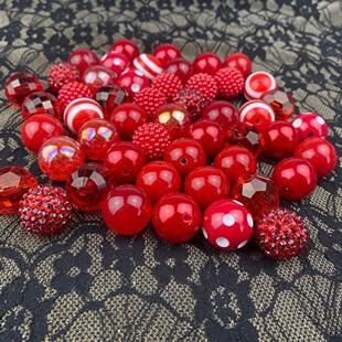 20mmֱ�ׁ�������������tɫϵ�л����diy chunky beads