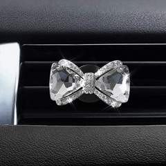 Crystal Butterfly Knot Air Vent Scent Diffuser Car Air Vent Perfume Car Interior Decorative Car Air Vent Cream Car Ornament