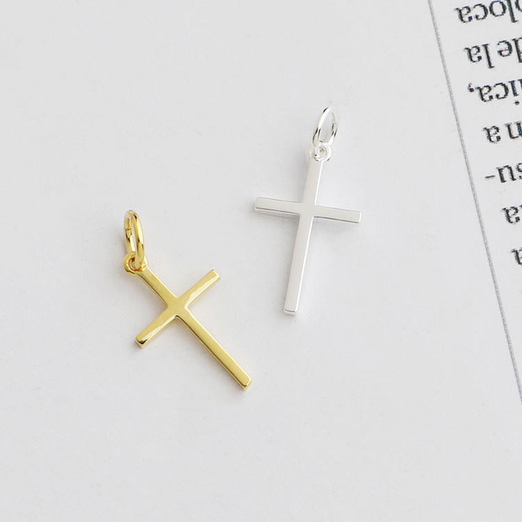 S925 Sterling Silver Seiko Cross Pendant Handmade DIY Beaded Bracelet Pearl Necklace Pendant Jewelry Accessories S925 Sterling Silver Seiko Cross Pendant Handmade DIY Beaded Bracelet Pearl Necklace Pendant Jewelry Accessories