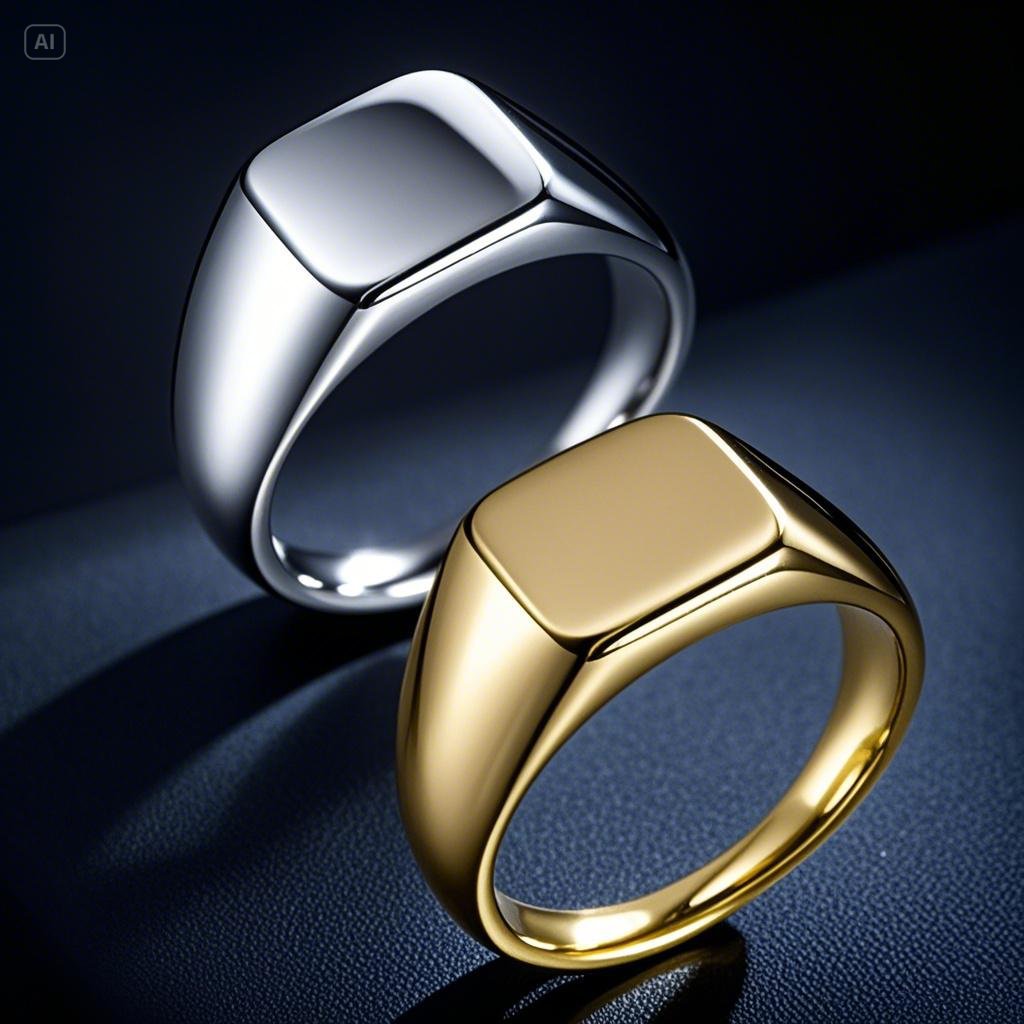 Geometric glossy ring stainless steel for men and women