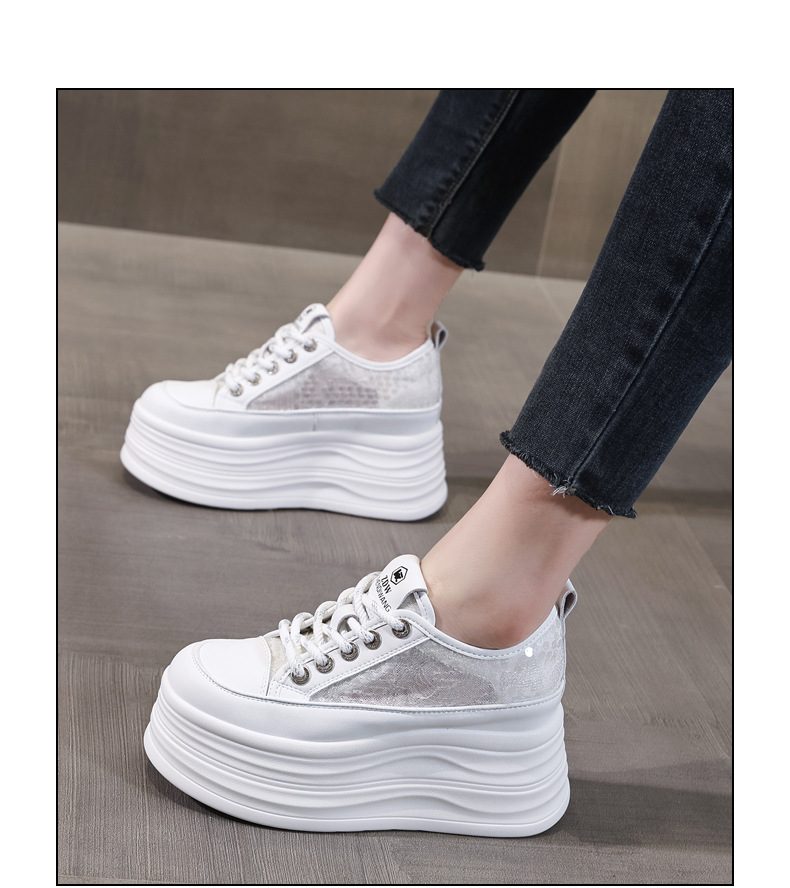 Giày sneaker nữ đế dày lót lưới thoáng khí phối sequin trắng dễ phối đồ — Màu đen chi tiết 15