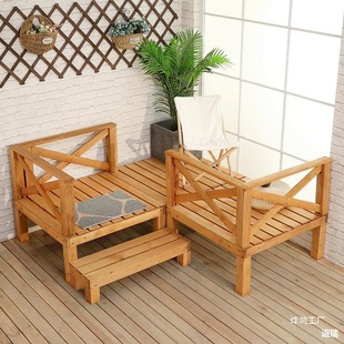 Anticorrosive Wood Flooring Outdoor Solid Wood Leisure Platform Courtyard Outdoor Terrace Waterproof Floor Open-Air Garden Tatami