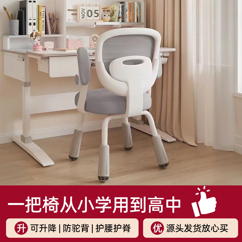 Children's Learning Chair Can Be Lifted and Adjusted, Desk Chair, Home Primary School Student Learning Back Chair, Comfortable Sedentary Writing Chair