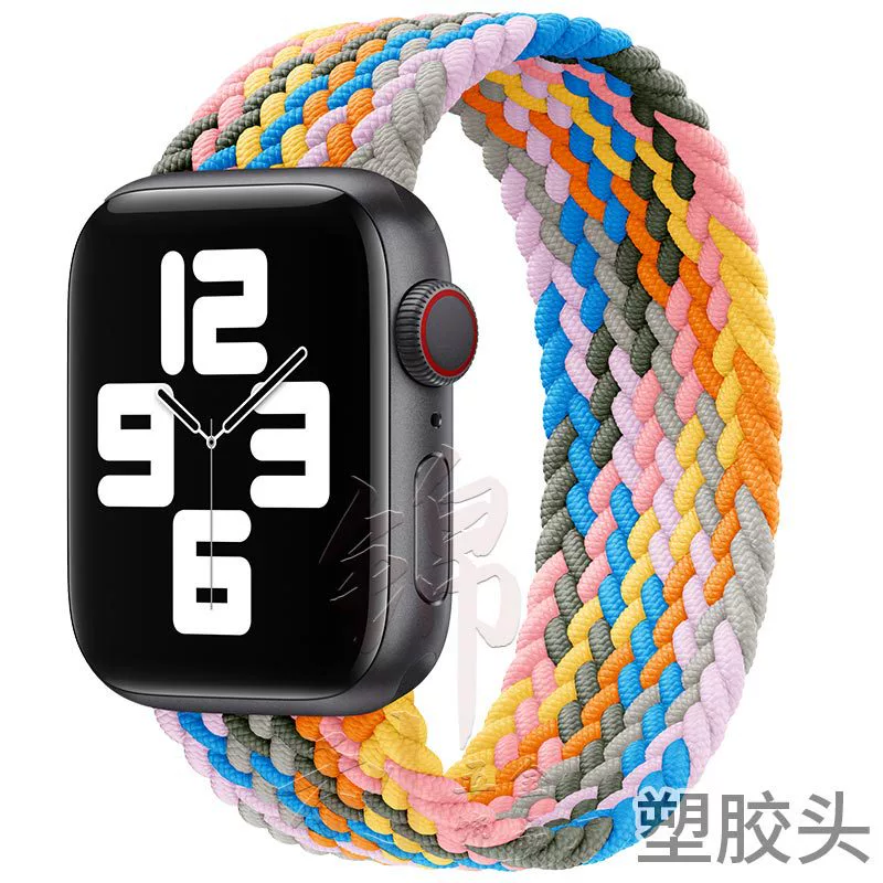 Ремешок для часов (Apple) нейлоновый тканый эластичный однослойный, 22 мм пластиковый разъем, длины 125–165 мм