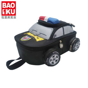 Factory Wholesale Kindergarten Backpacks for Boys, Baby Car Backpacks, Children's Police Car Bags for First Grade Boys