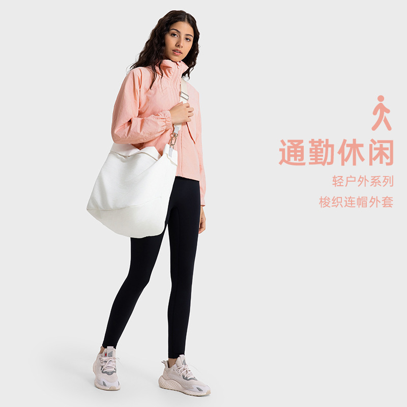 2025 Meirade con capuz de capuchón con cuello vertical dos chaquetas deportivas impermeables para mujeres chaqueta casual al aire libre