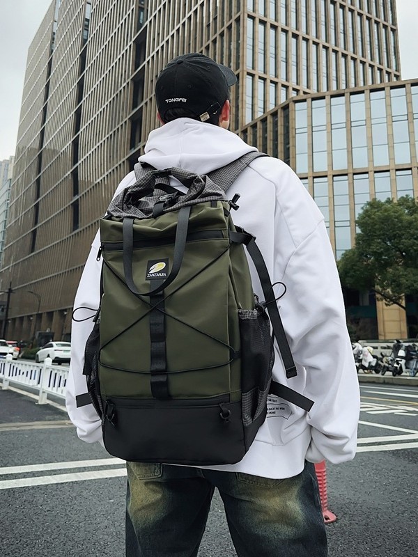 クロスボーダーレジャー旅行リュックサック男女アウトドア旅行の巻口登山バッグ大容量軽便徒歩リュックサック|undefined