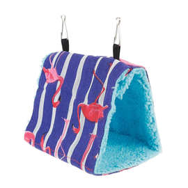 仓鼠吊床 花枝鼠蜜袋鼯貂荷兰猪豚鼠超柔毛绒隧道窝 鹦鹉保暖棉窝