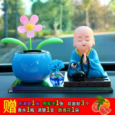 monk decoration car perfume: Car ornaments - blue-clothing-monk-blue-sunflower