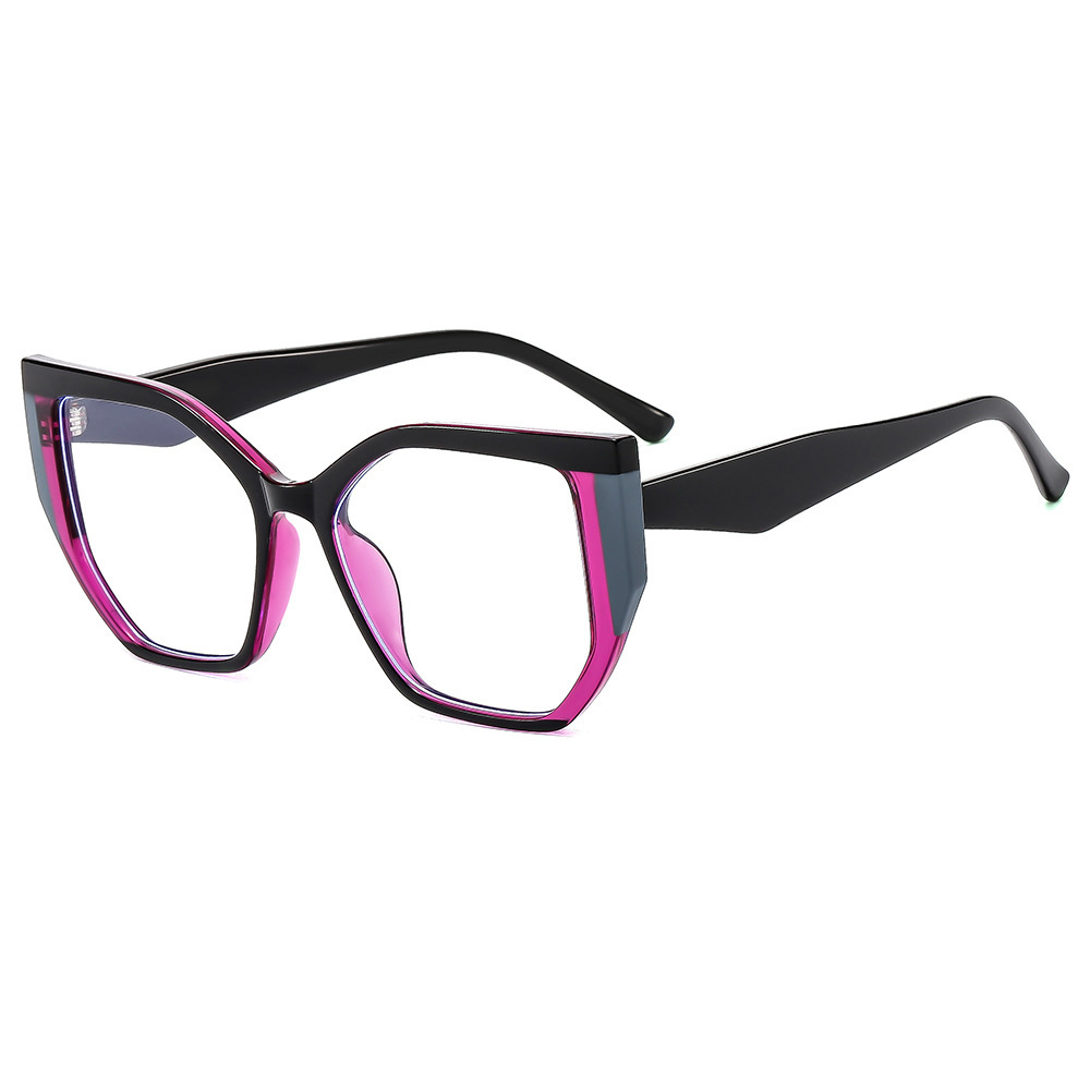 Nuevo estilo transfronterizo europeo y americano TR90 a juego de colores simple y elegante espejo plano anti-luz azul