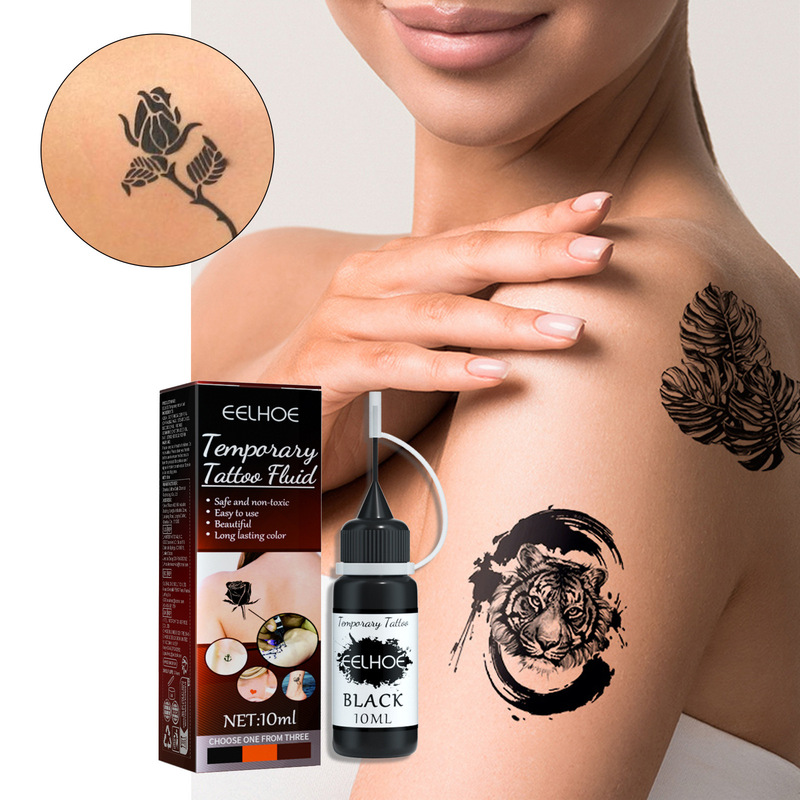 Eelhoe Temporary Tattoo Liquid Waterproof and Sweat-Resistant Colorful Juice-Based Natural Easy-To-Remove Tattoo Liquid for Arm Art