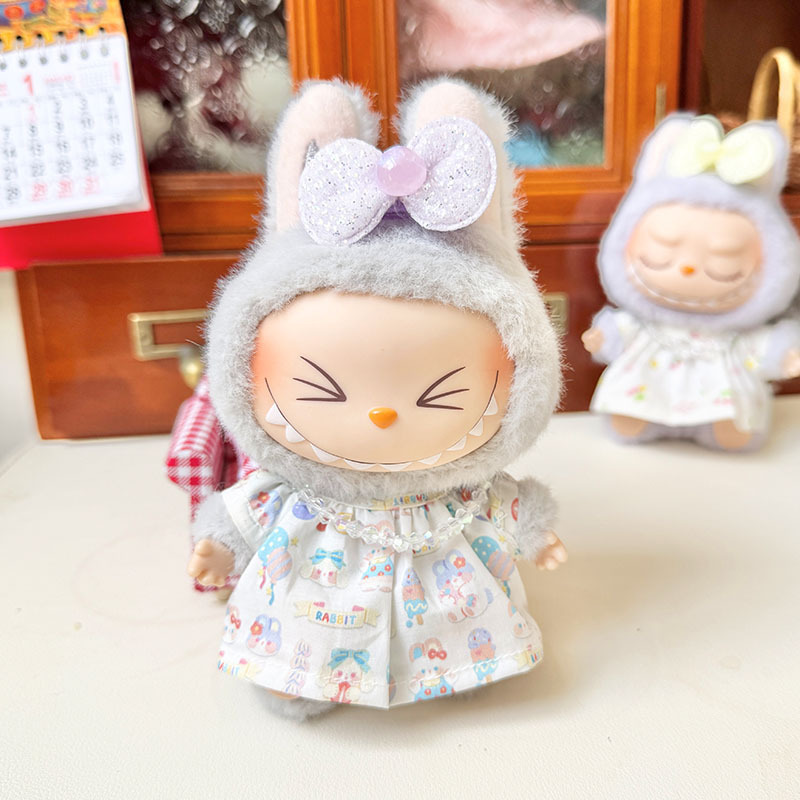 仅衣服] 一/二代La布布衣服挂件拉布布坐坐派对娃衣挂件草莓熊萌|undefined