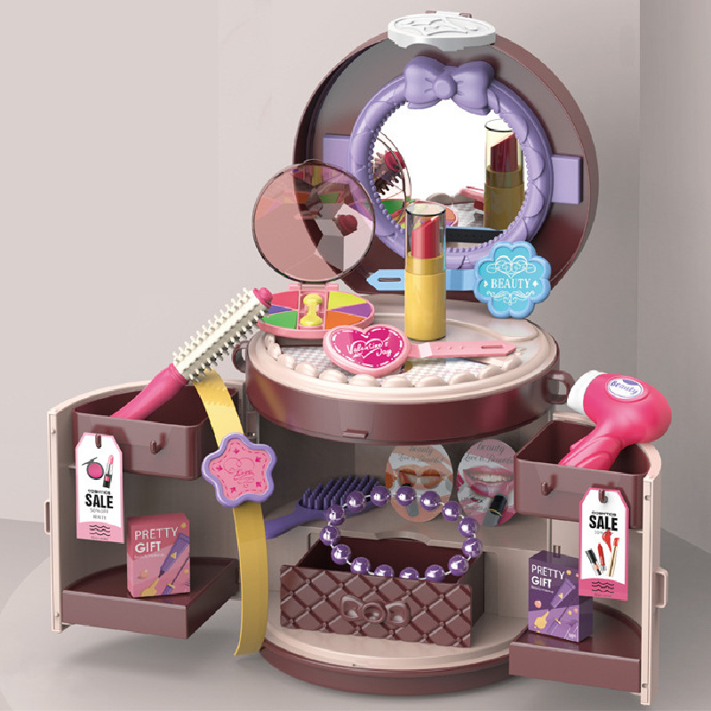 Transfronterizo de simulación infantil postre supermercado cocina vajilla niña vestidor Casa de juego portátil cubo bolsa de juguete para mascotas