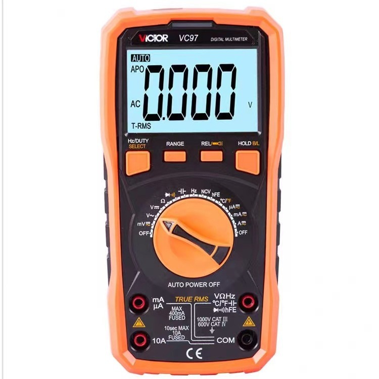 数字万用表VC97自动量程防烧多用笔电容电阻真有效值数显万用表