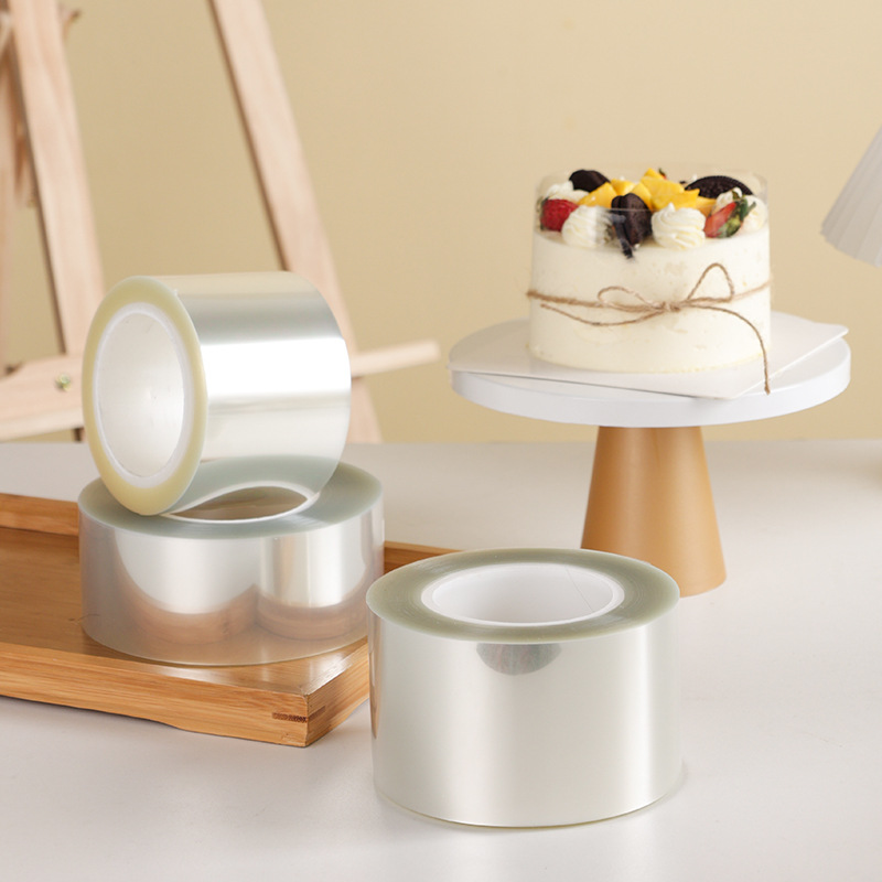 Birthday cake side edge, increase height and thickness Korean style mousse pet cake side edge transparent hard baking packaging 10/8CM