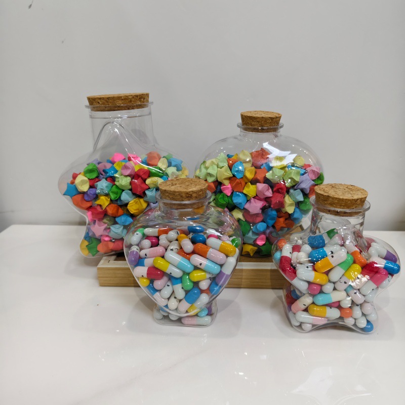 Botella de deseos de plástico de corcho DIY creativo botella de regalo de estrella flotante botella vacía image 2