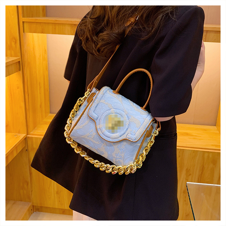 Bolso transfronterizo bolso de hombro de estilo occidental de alta gama para mujer bolso de platino de textura de moda bolso de mensajero de viaje de cadena de todo fósforo