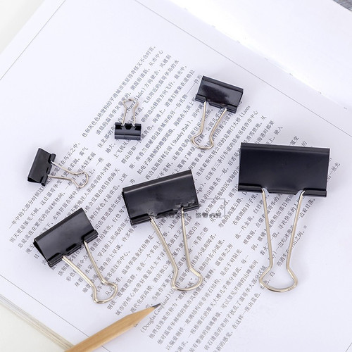 Boxed 51mm black long tail clip, bill holder, simple dovetail clip, bill holder, desktop office supplies