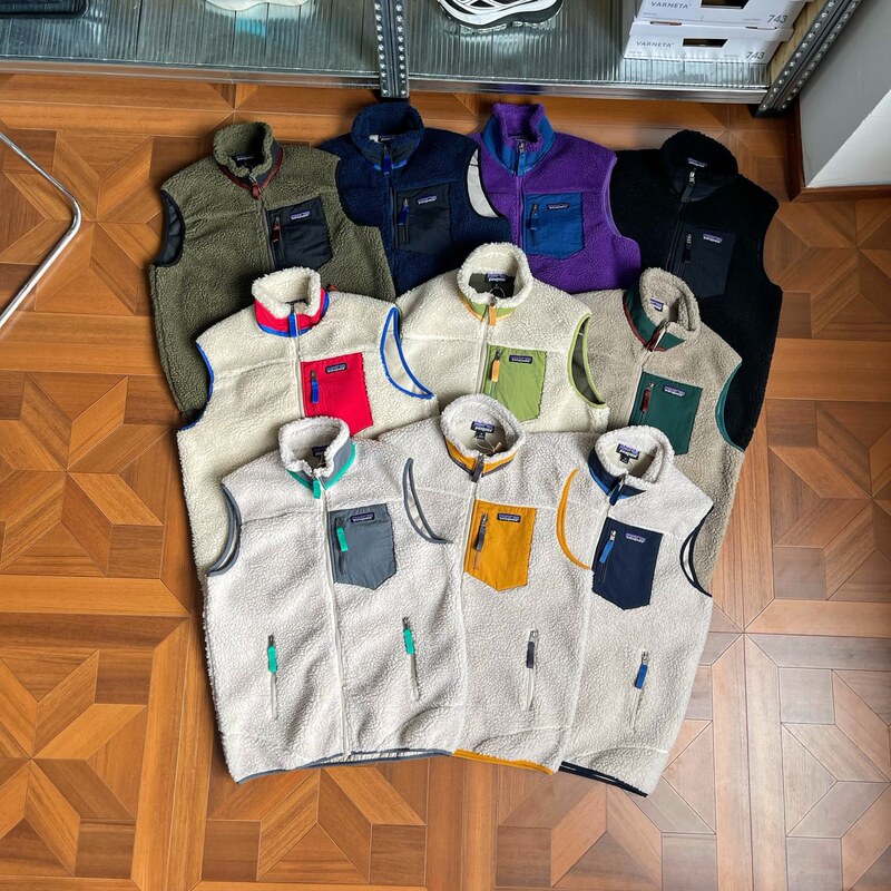 American-Style High-Quality Pa Outdoor Limited Edition Lambswool Stand-Collar Fleece Zip-Up Vest Jacket American-Style High-Quality Pa Outdoor Limited Edition Lambswool Stand-Collar Fleece Zip-Up Vest Jacket