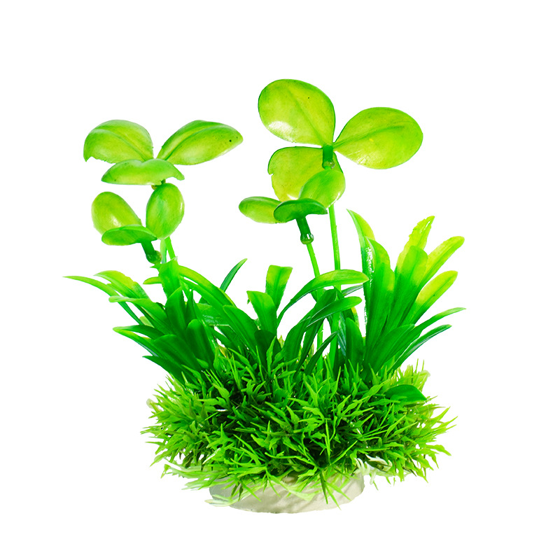 Pecera paisajismo plástico hierba de agua hierba falsa planta de simulación de decoración hierba pequeña escena de agua pequeña decoración suministros de acuario al por mayor