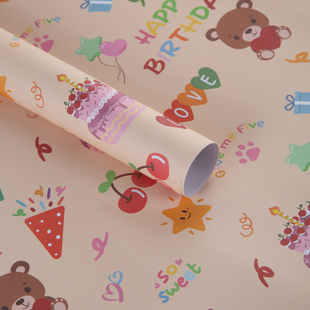 Oso de cumpleaños beige; 74*51cm pieza
