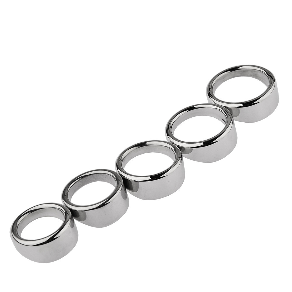 Crown Groove Metal Foreskin Retention Ring, 30mm Slanted-Edge Design, Manual Adult Penis Ring — detail image 3