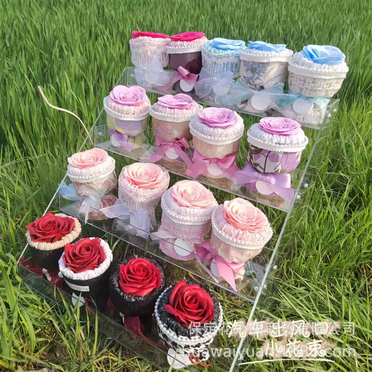 创意玫瑰香皂花小香风汽车出风口香薰装饰伴手礼情人节教师节礼物