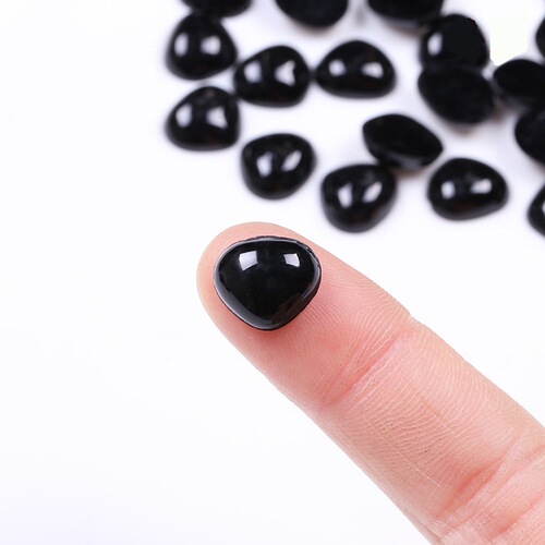 Doll animal doll eyes fabric material black needle hook flat bottom triangle nose decoration accessories