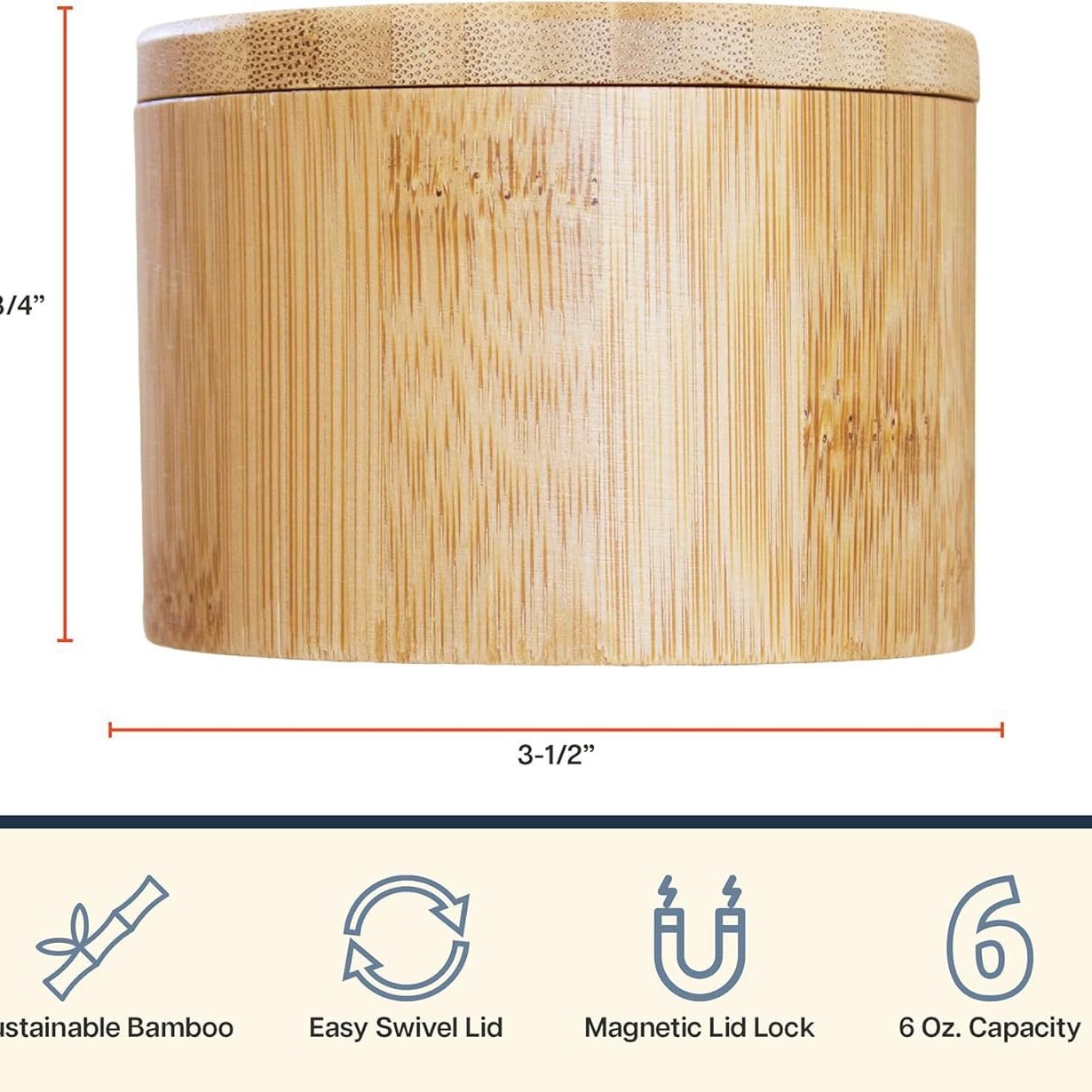 Fabricantes al por mayor de productos de bambú y madera transfronterizos de cocina doméstica acabado de almacenamiento condimento caja de sal con tapa