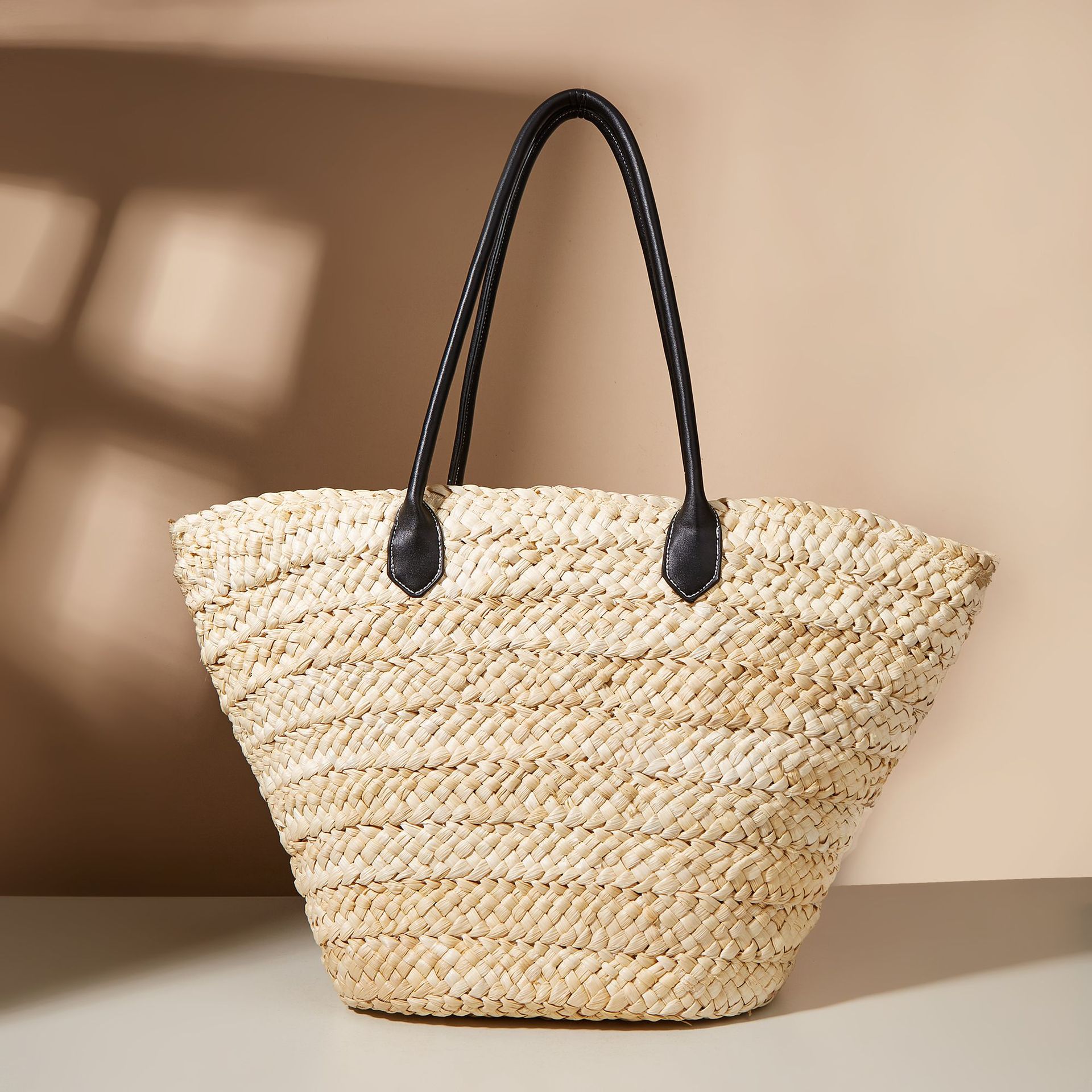 Bolso de hombro de estilo étnico 2023, paja tejida con diseño de ojo, bolso grande de playa o vacaciones
