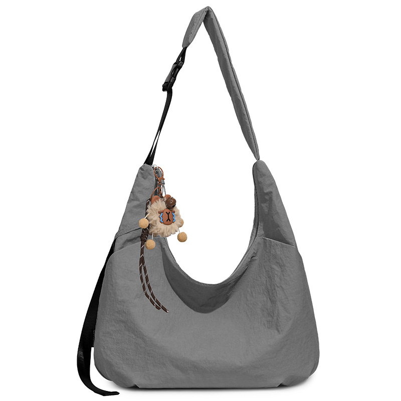 Lazy Style Fashion Women's Crescent Dumpling Crossbody Bag 2026 New Korean Version Casual Oxford Cloth Shoulder Bag - Thumbnail 8