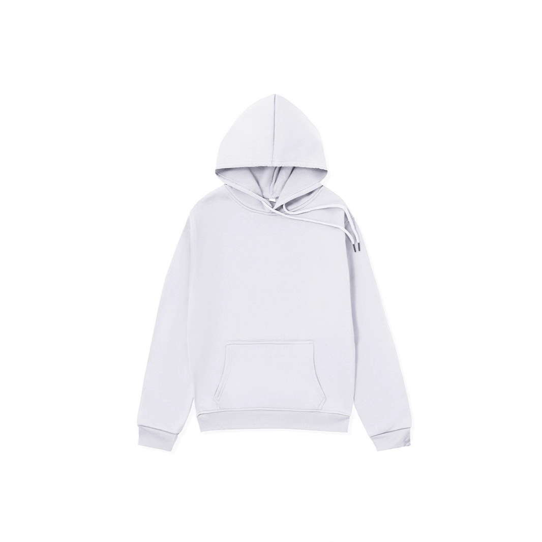 跨境外贸连帽卫衣男hoodie纯色连帽衫运动卫衣男女可预制图案外套