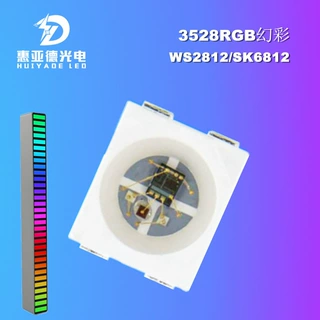 3528幻彩内置IC全彩 LED拾音灯SK6812 WS2812声控氛围灯断点续