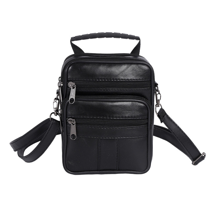 Bolso de hombro simple de piel de oveja, nuevo tipo de bolso de hombro vertical de hombre, bolso de mochila de negocios, bolso de cuero de moda de alto nivel para hombres.