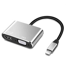 usb-c hub转hdmi vga 二合一4K视频同显高清转换器 type-c 拓展坞