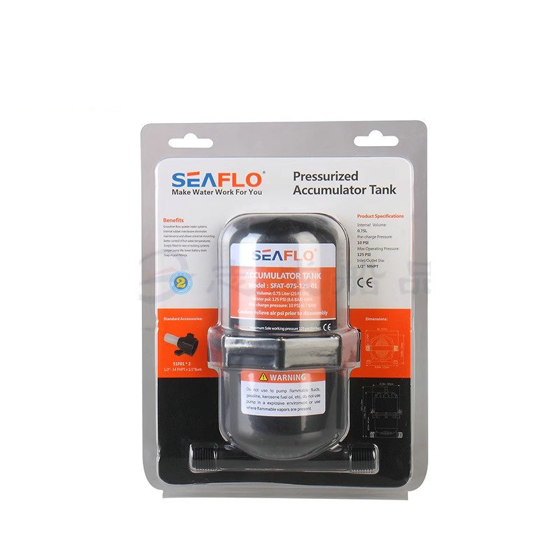 Seaflo0.75 litros tanque de presión en miniatura RV yate bomba de diafragma purificador de agua agua del grifo almacenamiento de presión presión constante