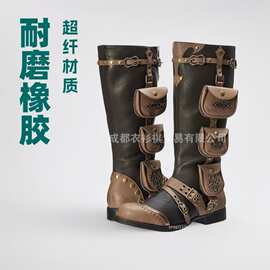 2025外贸跨境新款外贸亚马逊希音中世纪朋克复古高筒靴男式骑士靴