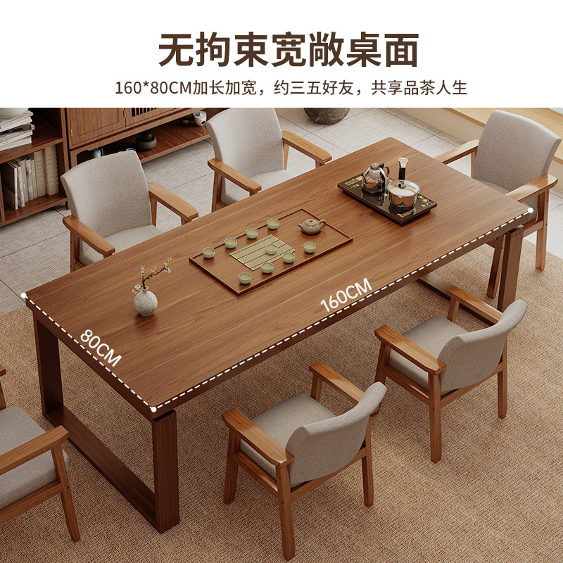 Mesa de té sala de estar combinación de piernas de madera sólida casa tabla de té de oficina tabla de té balcón simple mesa de té moderna