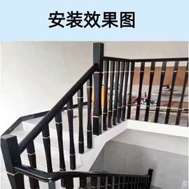 实木楼梯立柱扶手大小立柱烤漆室内围栏阁楼复试中式现代简约