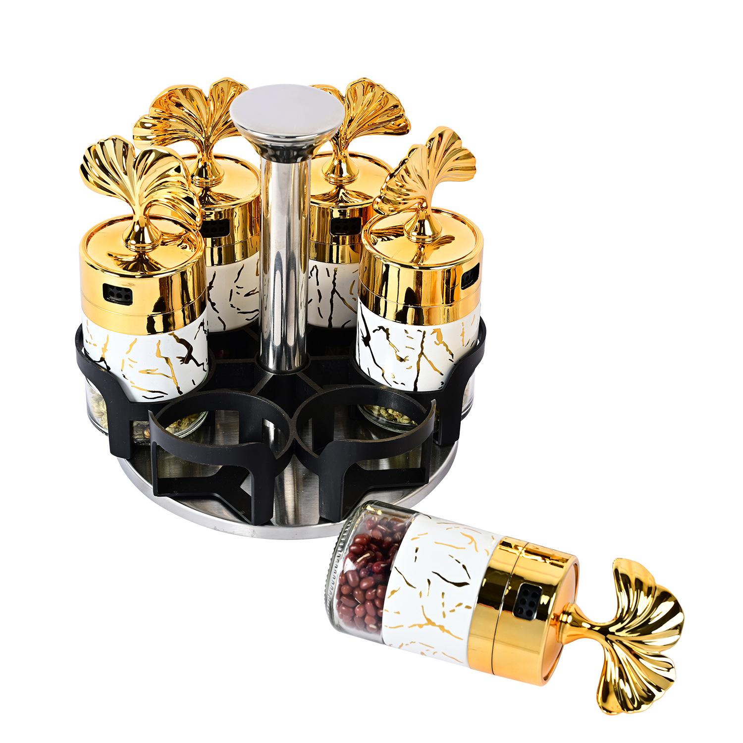 Amazon botella de condimento de cocina vidrio botella de pimienta botella de condimento con agujero giratorio tarro de condimento