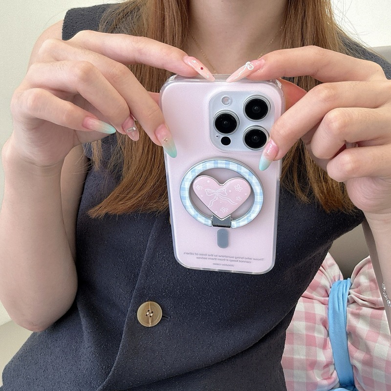 纯色蓝粉适用苹果15promax手机壳iPhone14金属折叠支架13磁吸16p|undefined