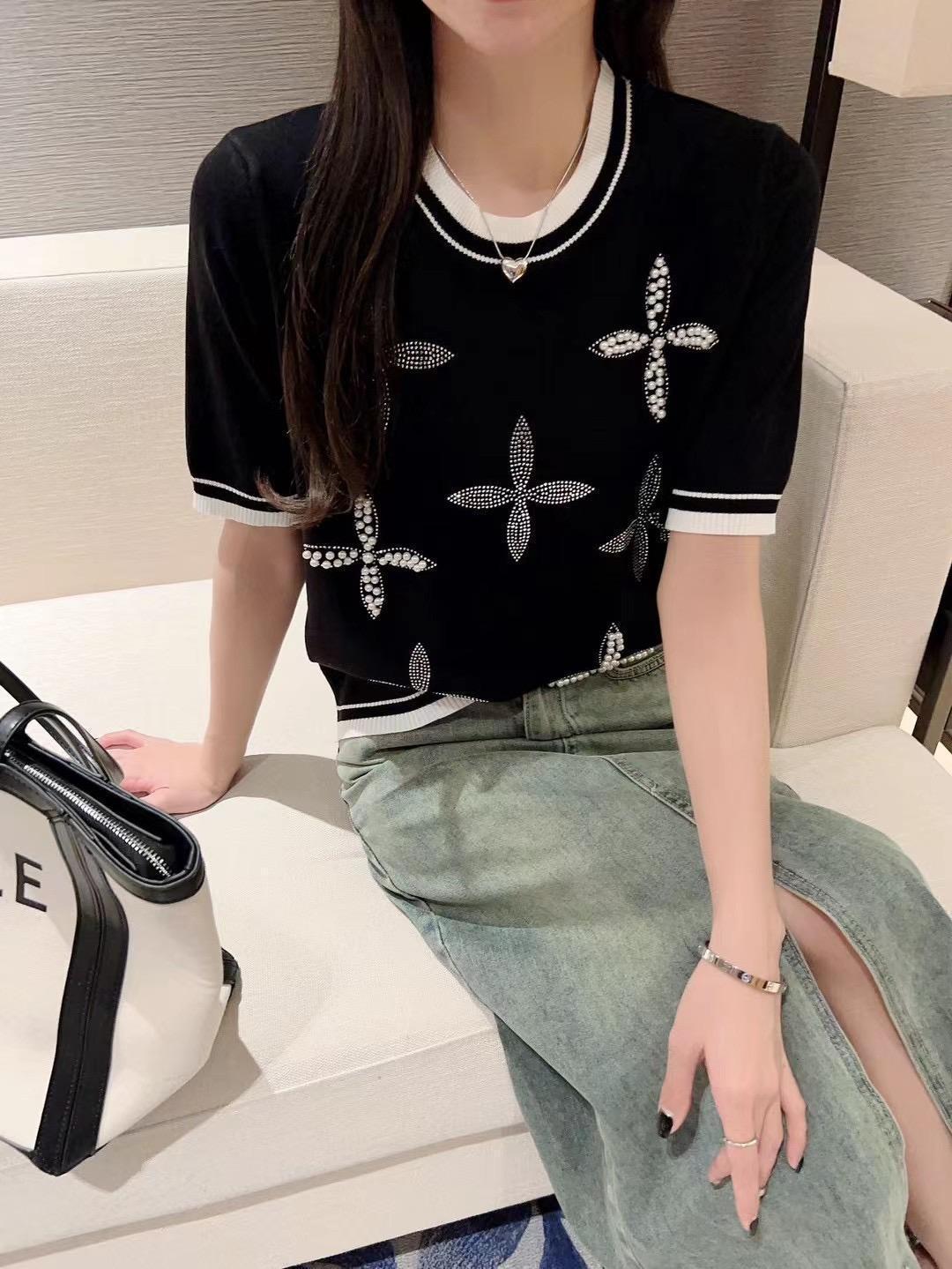 White Knit Short Sleeve Top 3