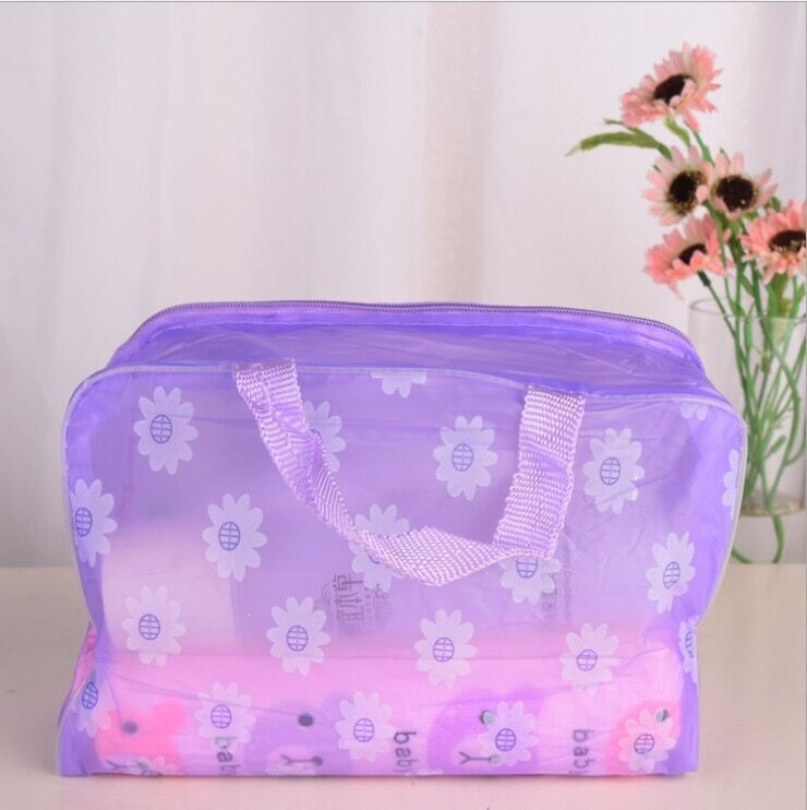 Los viajes creativos al hogar requieren la preparación de bolsas de cosméticos impermeables de PVC de Flores rotas para lavarse y bañarse, bolsas de almacenamiento al por mayor.