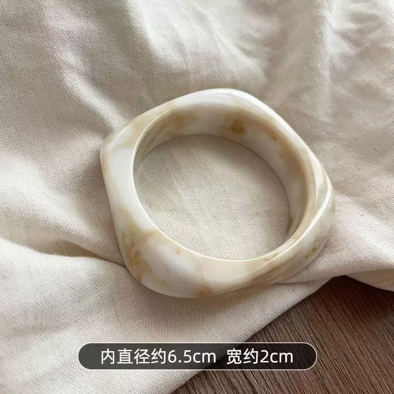 Retro acrylic geometric brand small design bracelet, Chinese style