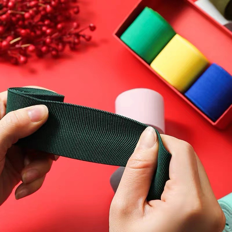 彩色尼龙松紧带 高弹皮筋服装辅料贴肉亲肤耐用宽腰带装饰松紧带