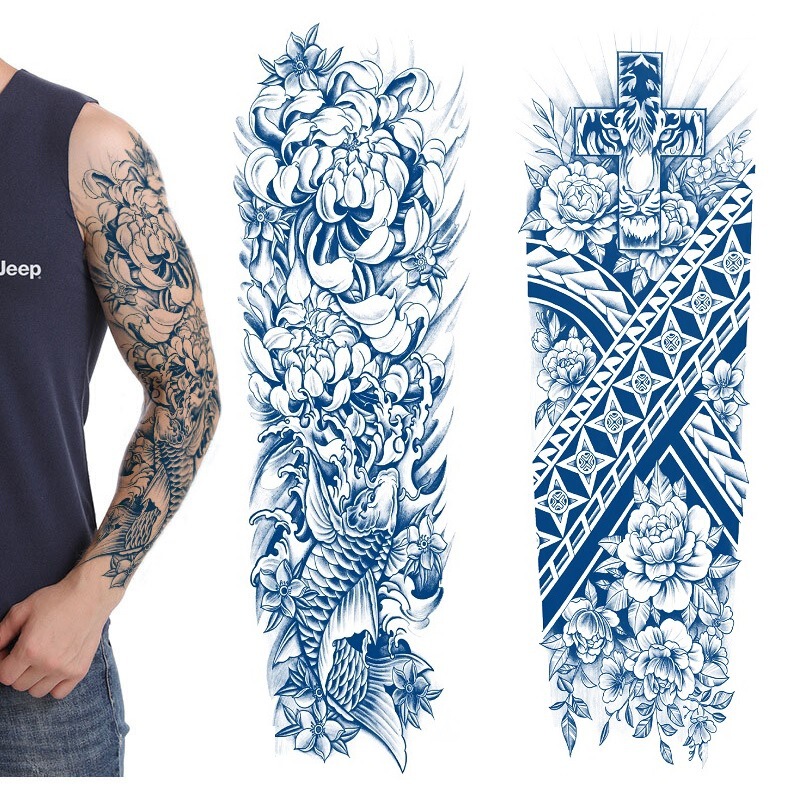 Herbal juice tattoo stickers in stock wholesale large pattern flower arm full arm lasting 15 days non-fading tattoo stickers Herbal juice tattoo stickers in stock wholesale large pattern flower arm full arm lasting 15 days non-fading tattoo stickers